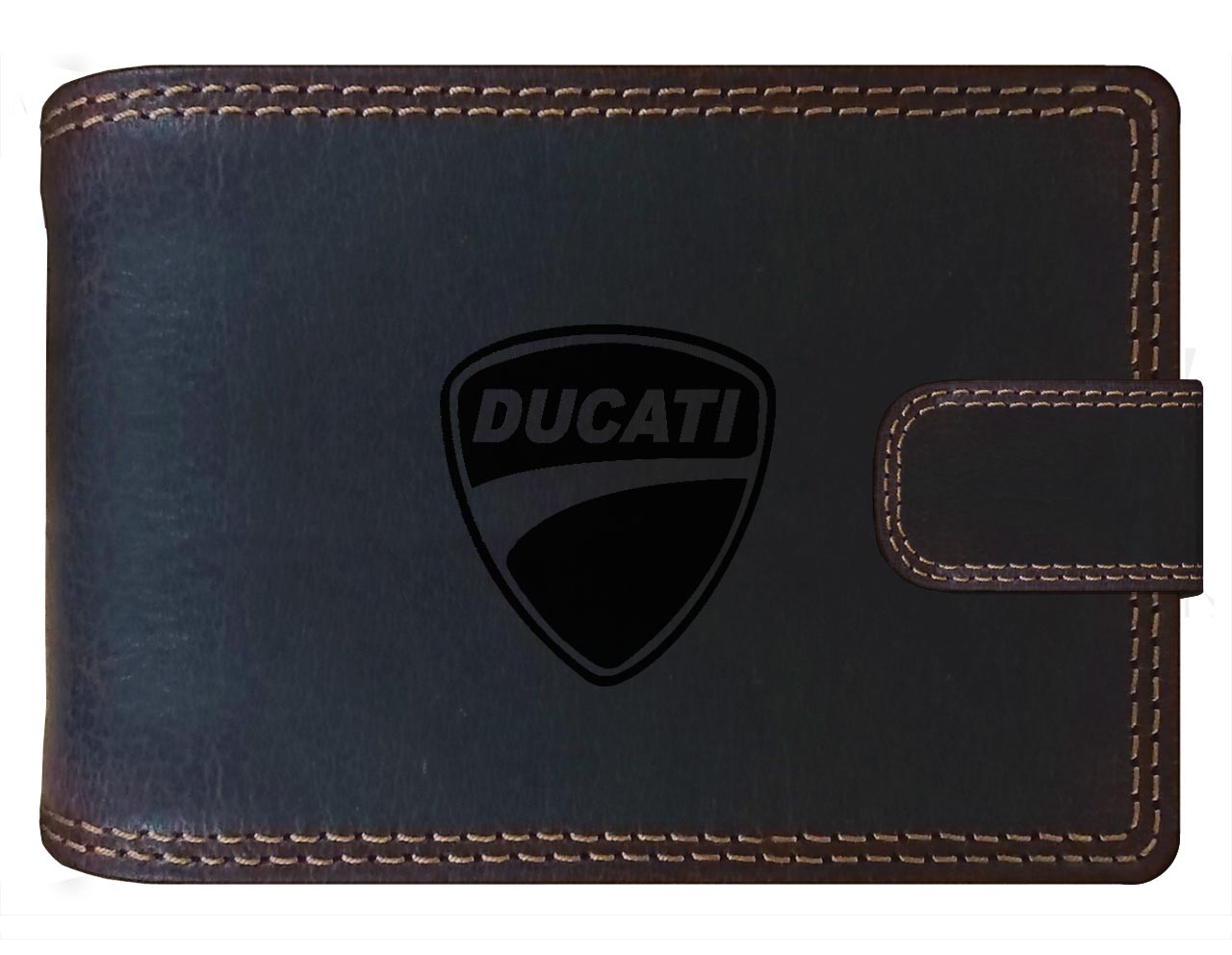 DUCATI - kožená moto peňaženka hnedá RFID